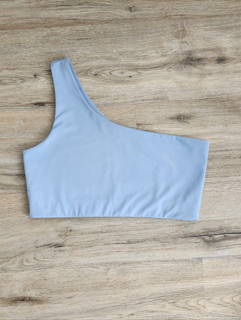 Girlfriend Collective One Shoulder Bra, Light Blue, XL